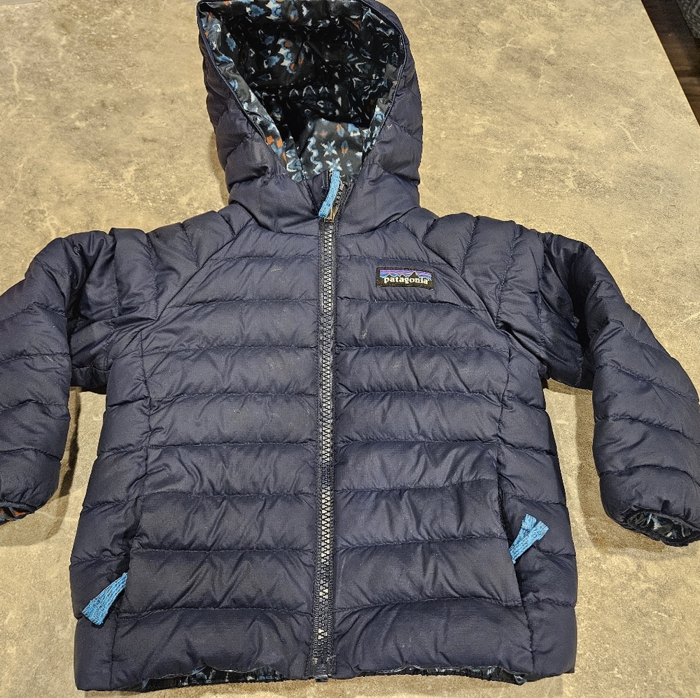 Patagonia Coat Baby Reversible Down Sweater Hoody 2T